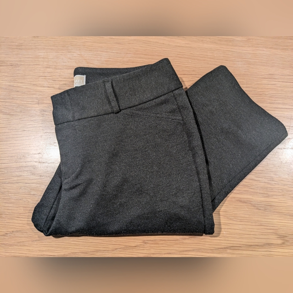 Michael Kors Speckled Dark Gray Straight Trouser Pants in 8P Style